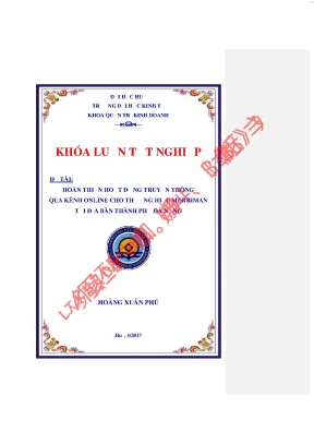 Hoàn thiện hoạt động truyền thông qua kênh online cho thương hiệu merriman tại địa bàn thành phố đà nẵng