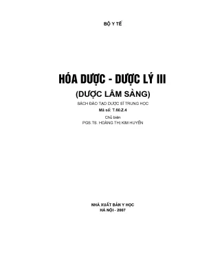 Giáo trình hóa dược sinh lý iii