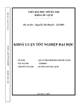 Phát triển sản phẩm du lịch mới dành cho học sinh tại công ty tnhh thương mại du lịch sơn lâm