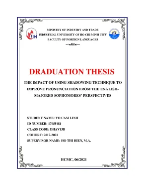 The impact of using shadowing technique to improve pronunciation from the english majored sophomores perspectives graduation thesis faculty of foreign languages