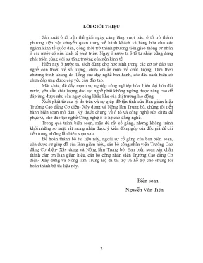 Giáo trình kỹ thuật chung về ô tô và công nghệ sửa chữa nghề công nghệ ô tô trình độ cao đẳng trường cđ cơ điện xây dựng và nông lâm trung bộ