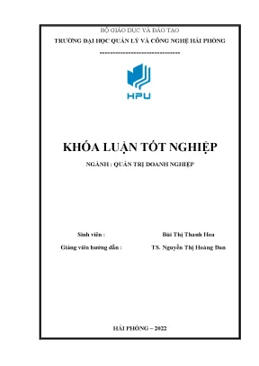 Khóa luận tốt nghiệp biện pháp nâng cao hiệu quả kinh doanh của công ty cổ phần đầu tư dịch vụ du lịch quang minh