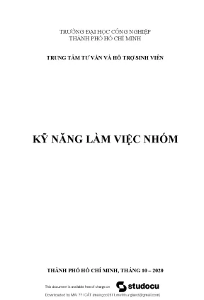 Gíao trình kỹ năng làm việc nhóm