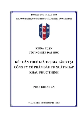 Kế toán thuế giá trị gia tăng tại công ty cổ phần đầu tư xuất nhập khẩu phúc thịnh