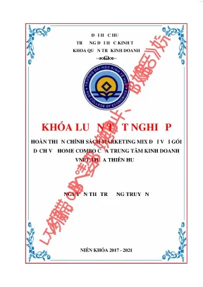 Hoàn thiện chính sách marketing mix đối với gói dịch vụ home combo của trung tâm kinh doanh vnpt thừa thiên huế