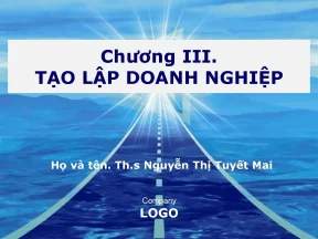 Chương iii tạo lập doanh nghiệp