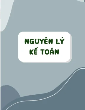 Hệ thống kiến thức nguyên lý kế toán