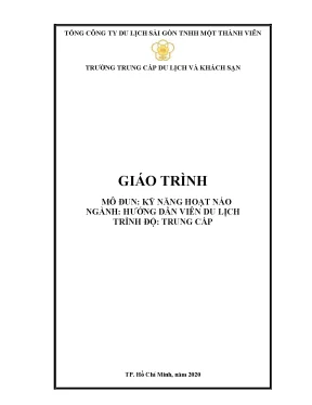 Giáo trình kỹ năng hoạt náo ngành hướng dẫn viên du lịch trung cấp