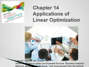 Chapter 14 applications of linear optimization