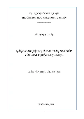 Luận văn thạc sĩ nâng cao hiệu quả bài toán sắp xếp với giải thuật song song lvts vnu