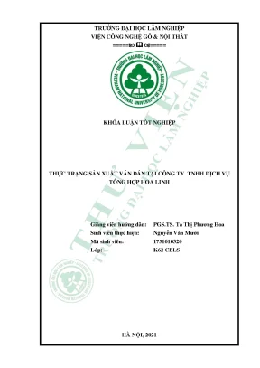Thực trạng sản xuất ván dán tại công ty tnhh dịch vụ tổng hợp hoa linh