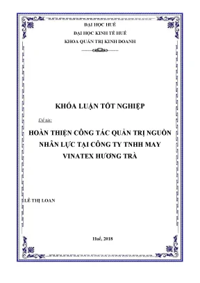 Hoàn thiện công tác quản trị nguồn nhân lực tại công ty tnhh may vinatex hương trà