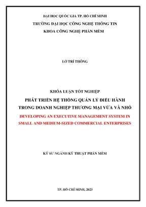 Khóa luận phát triển hệ thống quản lý điều hành trong doanh nghiệp thương mại vừa và nhỏ
