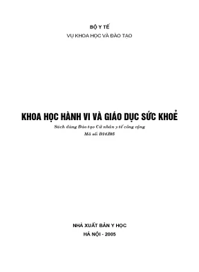 Khoa học hành vi và sức khỏe giáo dục