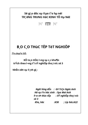 Luận văn tốt nghiệp kế toán tiền lương và các khoản trích theo lương tại xí nghiệp thoát nước số 3