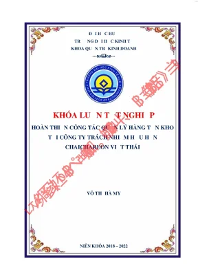 Hoàn thiện công tác quản lý hàng tồn kho tại công ty tnhh chaichareon việt thái