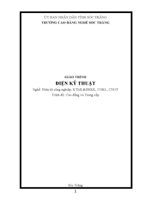 Giáo trình điện kỹ thuật
