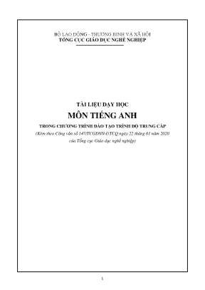 Tài liệu dạy học môn tiếng anh trình độ trung cấp