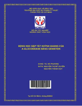 Động học dập tắt huỳnh quang của a glucosidase bằng genistein