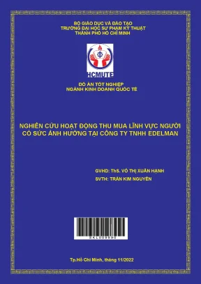Nghiên cứu hoạt động thu mua lĩnh vực người có sức ảnh hưởng tại công ty tnhh edelman