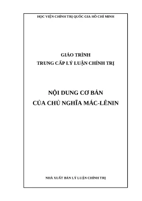 Giáo trình chủ nghĩa mác lênin 2021