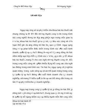 Luận văn tốt nghiệp quản trị nhân lực và tiền lương tại công ty xây lắp và xuất nhập khẩu số 1