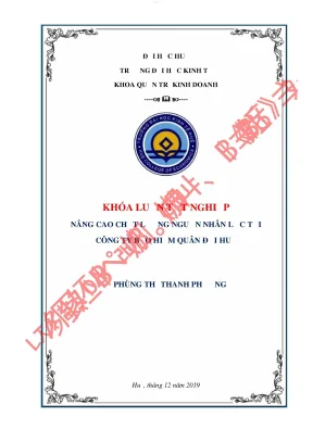 Nâng cao chất lượng nguồn nhân lực tại công ty bảo hiểm mic huế