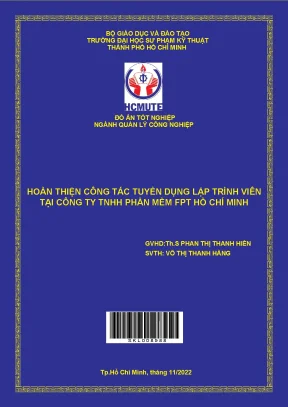 Hoàn thiện công tác tuyển dụng lập trình viên tại công ty tnhh phần mềm fpt hồ chí minh