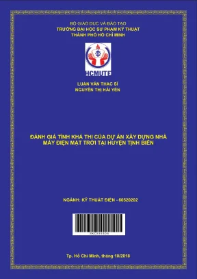 Đánh giá tính khả thi của dự án xây dựng nhà máy điện mặt trời tại huyện tịnh biên