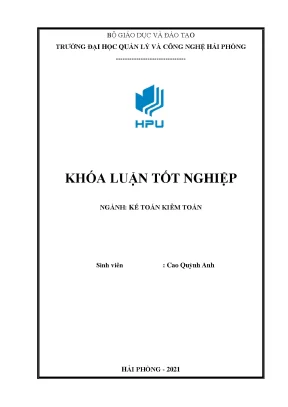 Khóa luận tốt nghiệp hoàn thiện công tác kế toán hàng hóa tại công ty tnhh thương mại và dịch vụ xuất nhập khẩu liên minh