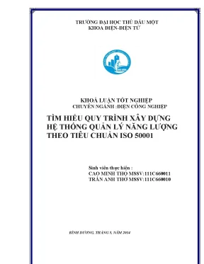 Khóa luận tốt nghiệp tìm hiểu quy trình xây dựng hệ thống quản lý năng lượng theo tiêu chuẩn iso 50001