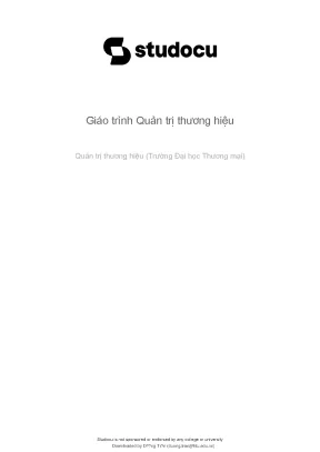 Giáo trình quản trị thương hiệu