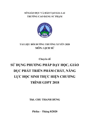 Tài liệu bồi dưỡng thường xuyên môn lịch sử thcs