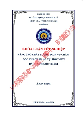 Nâng cao chất lượng dịch vụ chăm sóc khách hàng tại học viện đào tạo quốc tế ani