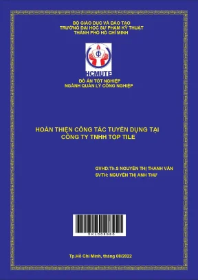 Hoàn thiện công tác tuyển dụng tại công ty tnhh top tile