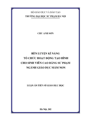 Rèn luyện kĩ năng tổ chức hoạt động tạo hình cho sinh viên cao đẳng sư phạm ngành giáo dục mầm non