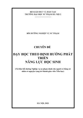 Chuyên đề dạy học theo định hướng phát triển năng lực học sinh