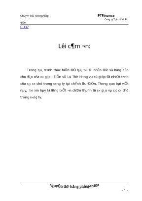 Luận văn tốt nghiệp giải pháp cơ bản nâng cao vai trò của công ty tài chính bưu điện trong tổng công ty theo hướng tập đoàn kinh tế