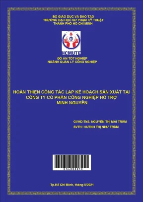 Hoàn thiện công tác lập kế hoạch sản xuất tại công ty cổ phần công nghiệp hỗ trợ minh nguyên