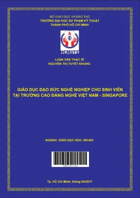 Giáo dục đạo đức nghề nghiệp cho sinh viên tại trường cao đẳng nghề việt nam singapore