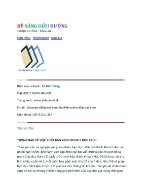 Giáo trình điều dưỡng nội khoa kỹ năng nghề điều dưỡng