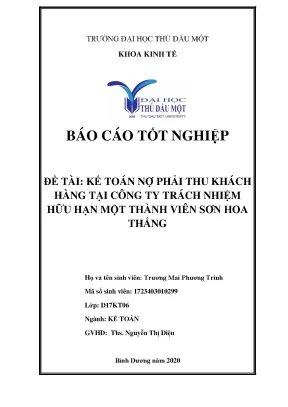 Kế toán nợ phải thu khách hàng tại công ty tnhh mtv sơn hoa thắng