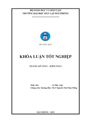 Khóa luận tốt nghiệp hoàn thiện tổ chức kế toán thanh toán cho người mua người bán tại công ty sản xuất thương mại nội thất trường học và văn phòng anh đức