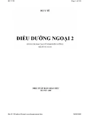 Điều dưỡng ngoại 2 bộ y tế