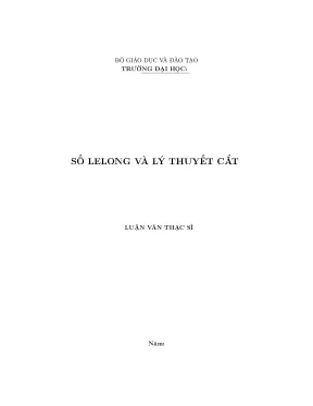 Số lelong và lý thuyết cắt