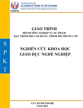Nghiên cứu khoa học giáo dục nghề nghiệp giáo trình bồi dưỡng nghiệp vụ sư phạm dạy trình độ cao đẳng trình độ trung cấp