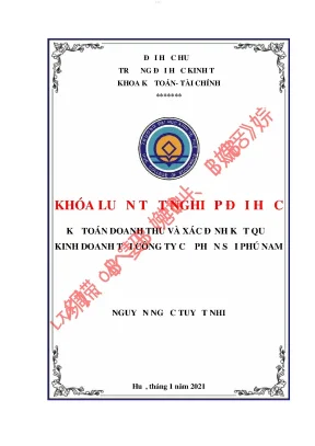 Kế toán doanh thu và xác định kết quả kinh doanh của công ty cổ phần sợi phú nam