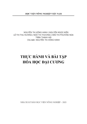 Thực hành và bài tập hóa học đại cương