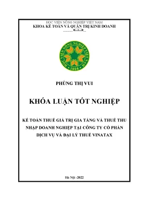 Kế toán thuế giá trị gia tăng và thuế thu nhập doanh nghiệp tại công ty cổ phần dịch vụ và đại lý thuế vinatax