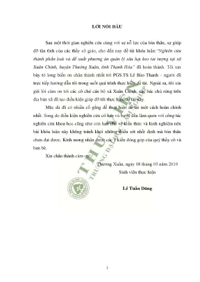 Nghiên cứu thành phần loài và đề xuất phương án quản lý sâu hại keo tai tượng tại xã xuân chinh huyện thường xuân tỉnh thanh hóa